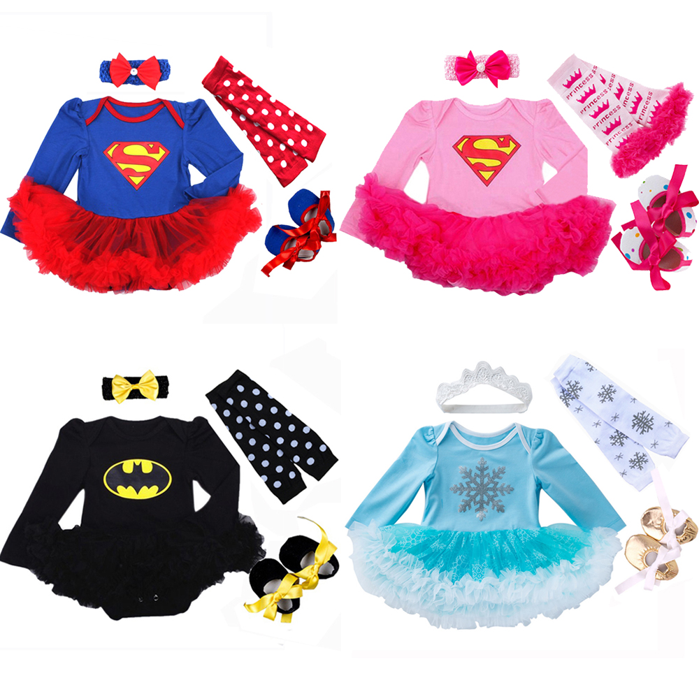 Pasgeboren Cartoon Kleding Baby Meisjes Kleding Set Mijn Eerste Verjaardag Babykleertjes Set Ruche Tutu Jurk Nieuwe Geboren Babykleding