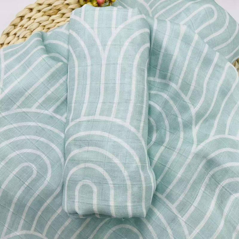2025 NOVO LASHGHG Algodão de bambu orgânico Estilos europeus Swaddle Cobertor Personalizar designs
