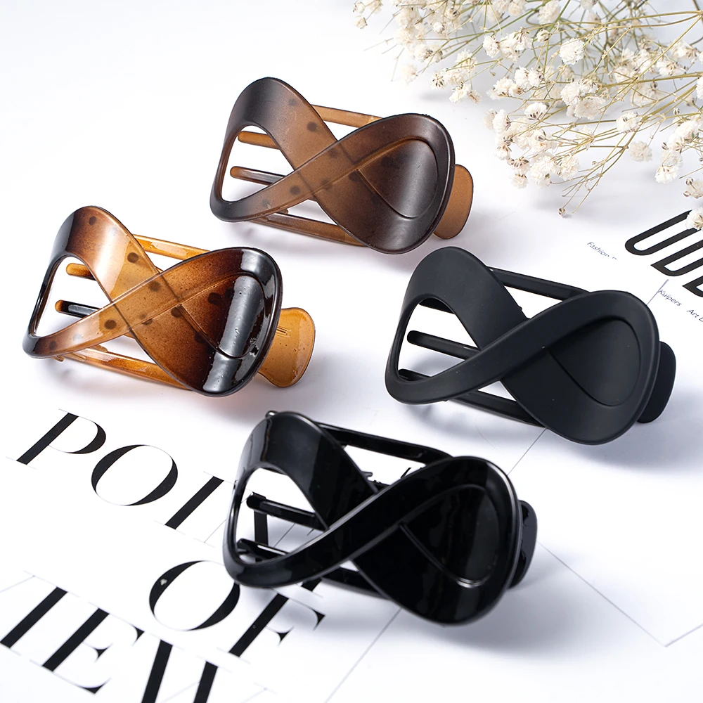 Phụ Nữ Lớn Tóc Kẹp Tóc Liền Mạch Nhựa Mỏ Vịt Móng Vuốt Cho Nữ Nữ Đơn Giản Kẹp Tóc Dụng Cụ Tạo Kiểu Tóc Phụ Kiện