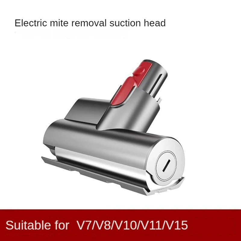 Mini Motorized Tool Brush Head For Dyson V7 V8 V10 V11 V15 Stick Vacuum Cleaner Mite Removal Suction Head Replacement