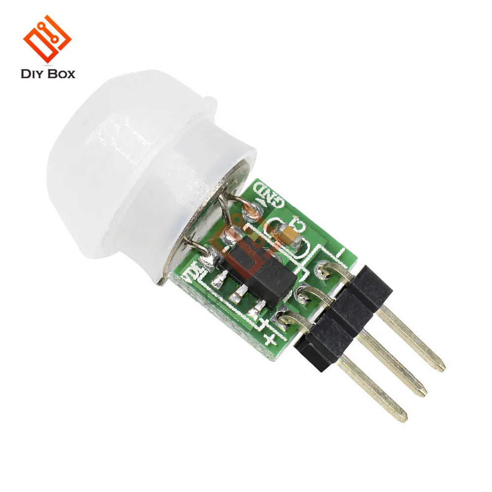 DC 5V 12V Mini PIR Sensor de movimiento módulo de interruptor IR infrarrojo Sensor de inducción humana Detector controlador interruptor para luz LED AM312