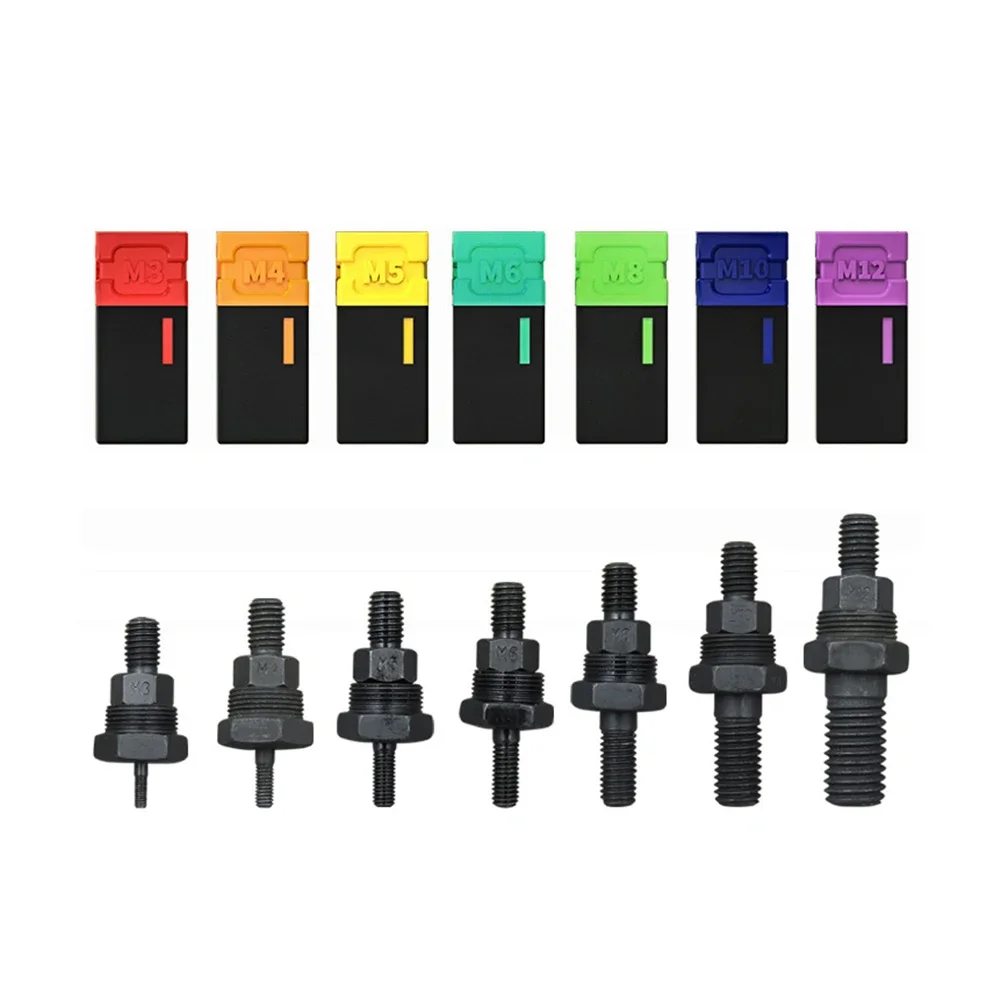 Rebite Porcas com Cabeça Chata, Inserir Porca, Ferramenta Manual Mandrels, Kit Metric Threaded Nutsert Bolt, M3-M12