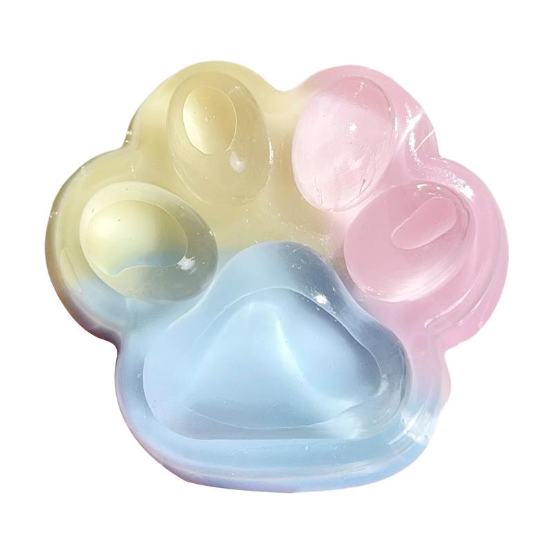 Big Cat Paw Silicone Squeeze Toys for Stress Relief Squish Paw Soft Sensory Fidget Toys Desk Accessory for for Kids Teens Adults