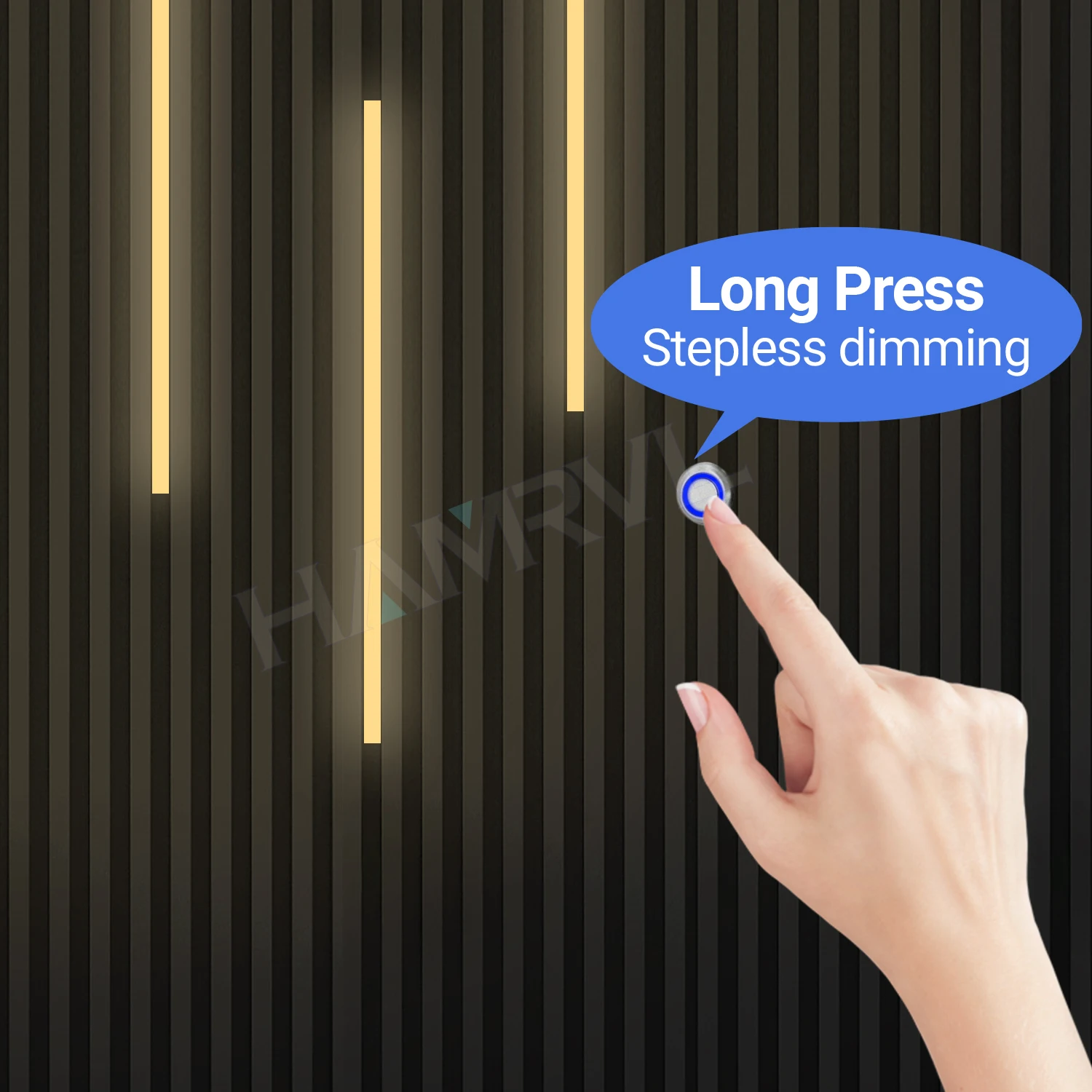 LED Light Kit Touch Dimming Aluminum Strip Lamp 6000K4000K3000K for Wood Slat Wall Panel Paste Stair Home Decor Cabinet Wardrobe