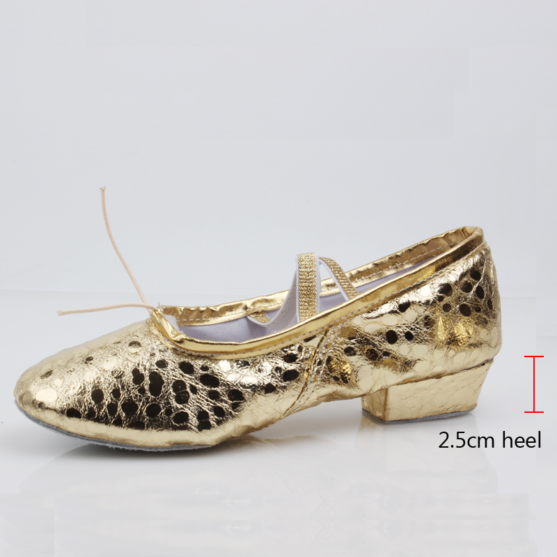 Zapatos de baile para profesores con tacones, zapatillas, zapatos para adultos, suelas blandas, tacones dorados y plateados, zapatos de danza étnica del vientre