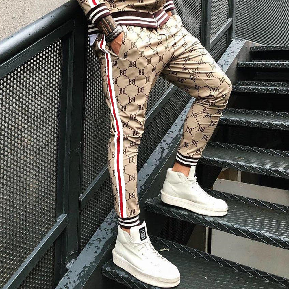 2024 primavera moda calças casuais para homens impressão 3d calças de jogging novo cordão streetwear calças masculinas