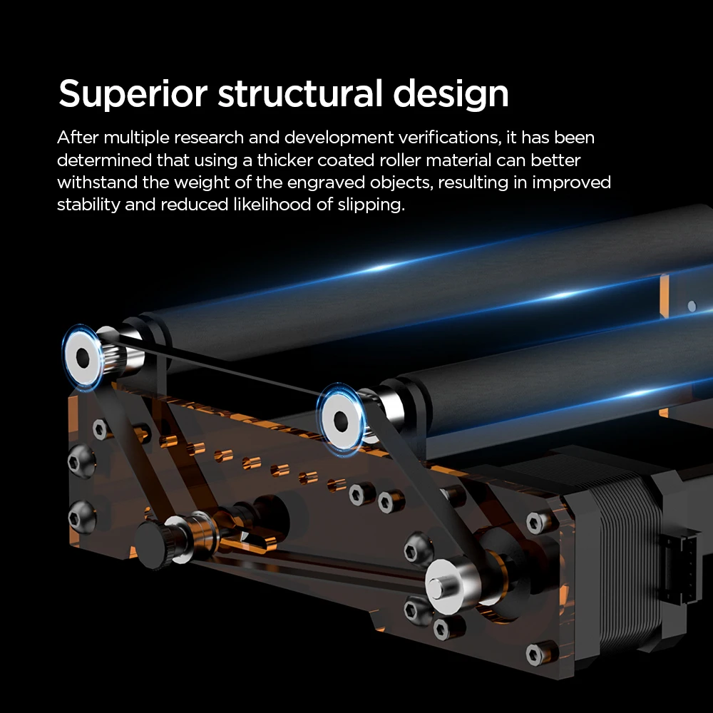 ACMER M3 8-niveaus roterende rol Y-as roterende as 360 °   Graveerde diameter van 6-164 mm voor cilindrische objecten