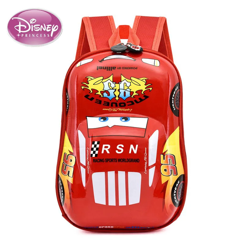 Disney novo desenho animado McQueen mochila de jardim de infância de casca dura para meninos e meninas de 3 a 6 anos
