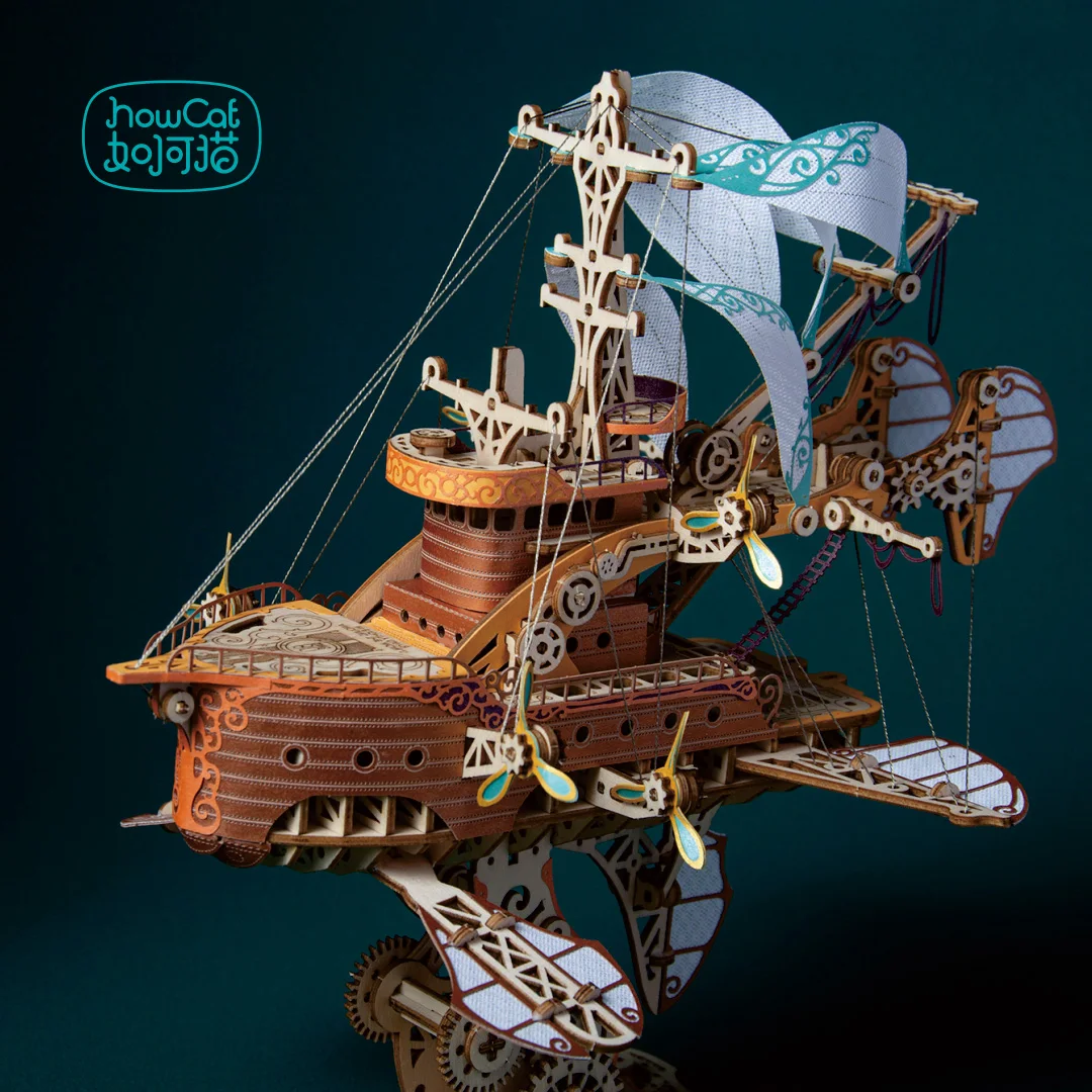 DIY 3D 木製パズルファンタスティック宇宙船人気の組立モデルキットのおもちゃ子供キッズ女の子誕生日ギフト