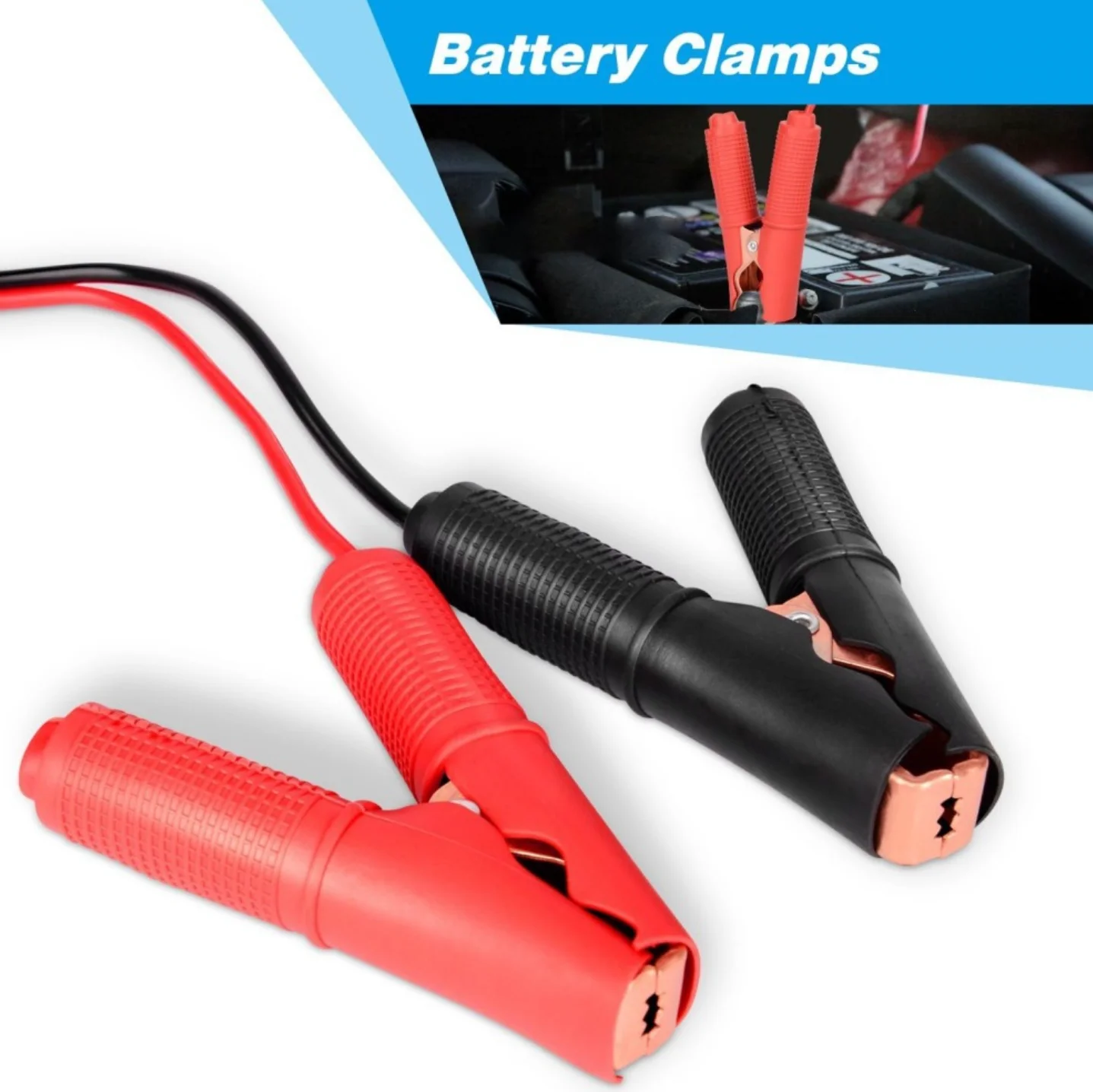 30A Fuse Battery Alligator Clip For Car Extension Cord Quick-Release Adapter Disconnect For Car Motorcycle Battery Clamp Cable