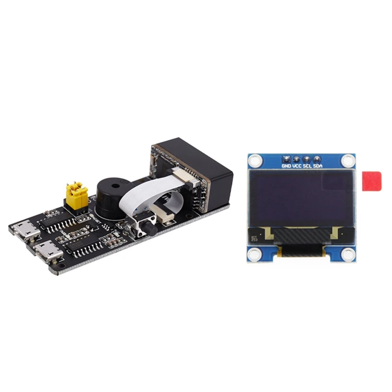 HFES Qr /1D/2D/รหัสเครื่องสแกนเนอร์ V3.0 Barcode Scan โมดูลการรับรู้0.96นิ้ว IIC I2C Serial GND LCD โมดูลจอแสดงผล LED