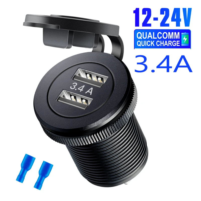 Enchufe USB de 12V, cargador impermeable, puerto de carga USB para coche, Golf marino, 7, 6, 5, mk7, mk5, mk6, accesorios, enchufe de cargador
