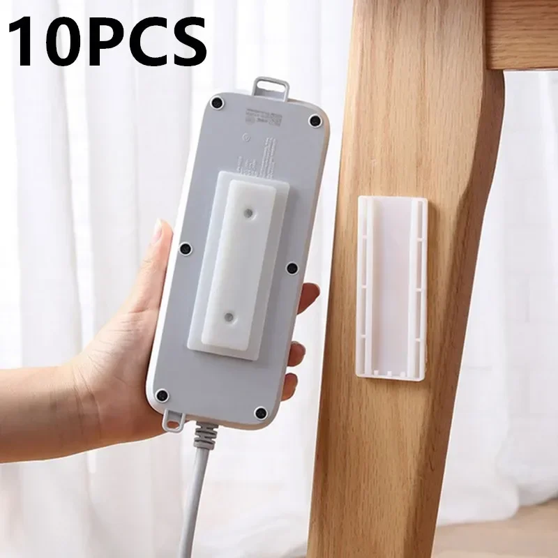 1/2/5/10PCS Self-Adhesive Desktop SOCKET Fixer แขวน Power Strip CABLE Organizer ผู้ถือผนัง Fixator ติดผนังที่ถอดออกได้