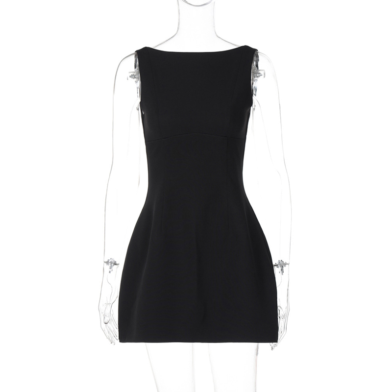 TARUXY ノースリーブセクシーなストラップレスミニドレス固体パッチワークハイウエスト夏のファッション女性ボディコンプランジ休暇ドレス新