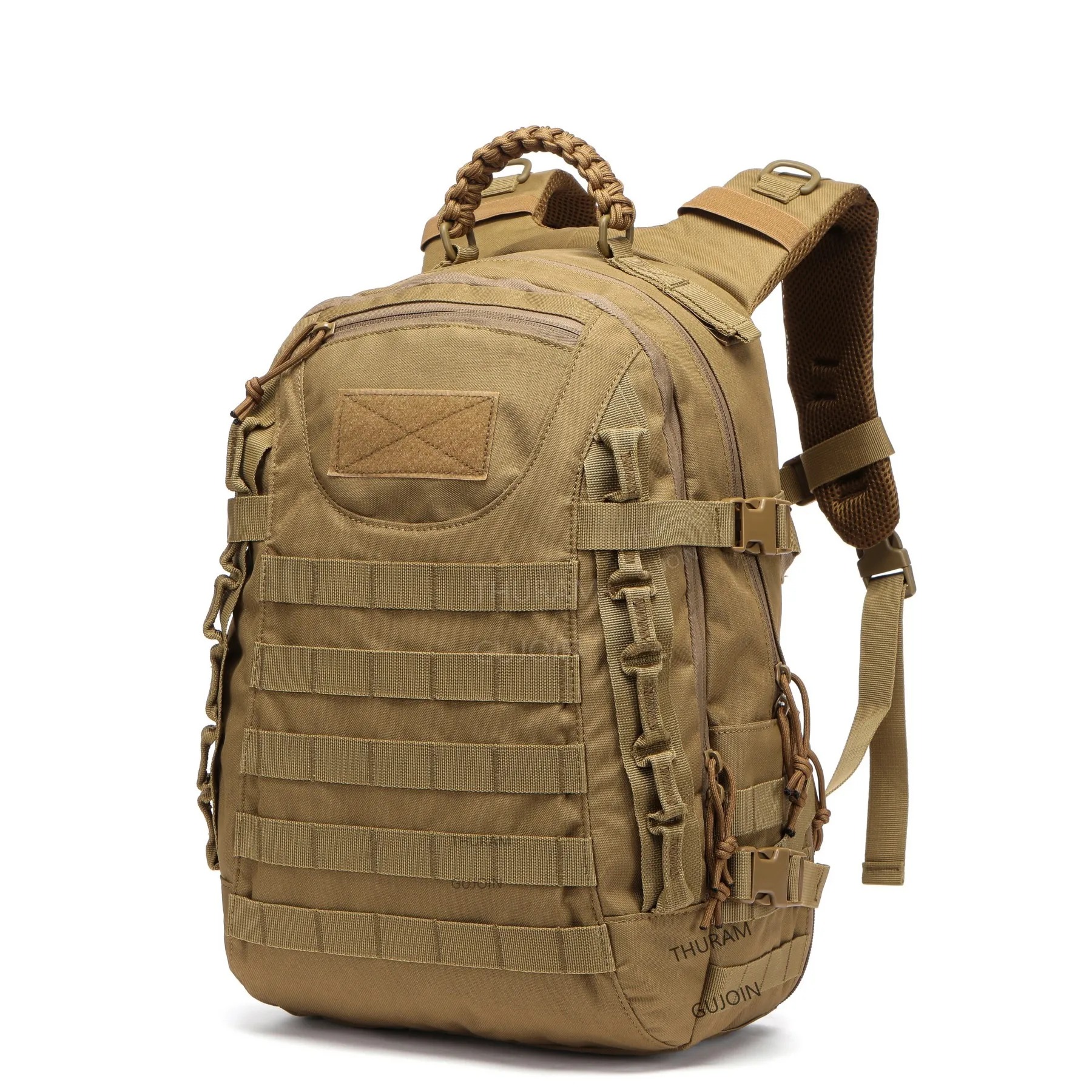 Mochila tática estilo 38l, mochila externa à prova d'água de grande capacidade com sistema molle, bolsa para caminhadas, acampamento, viagem, bug out