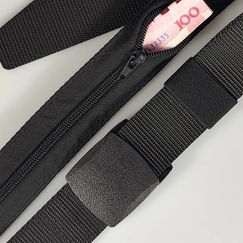 Ein Reise-Geld-Diebstahlschutzgürtel für Männer, in 3 Farben erhältlich, mit einer geheime Geldtasche, 125 cm
