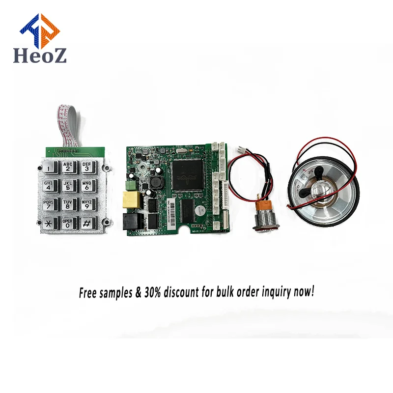 Intercom PCB Board Control Board com Mic Speaker, VoIP Emergency Intercom, SIP, Botão de emergência