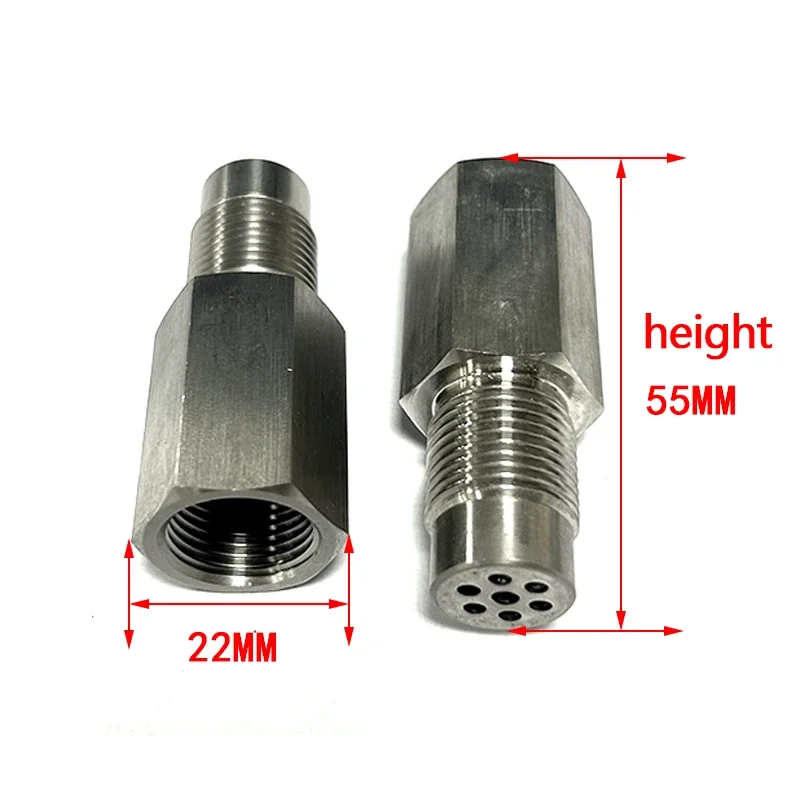 M18 * 1.5 mini catalítico lambda sensor de oxigênio espaçador ss304 sensor de oxigênio bung falha do carro lâmpada escudo adaptador