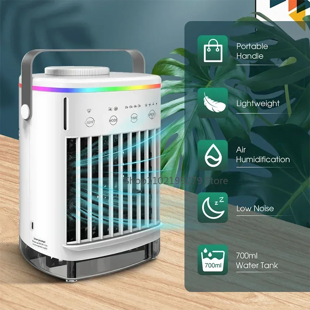 Mini Airconditioning Koelventilator Multifunctionele USB Nieuwe Huishoudelijke Draagbare Airconditioner Luchtbevochtiger Sterke Wind
