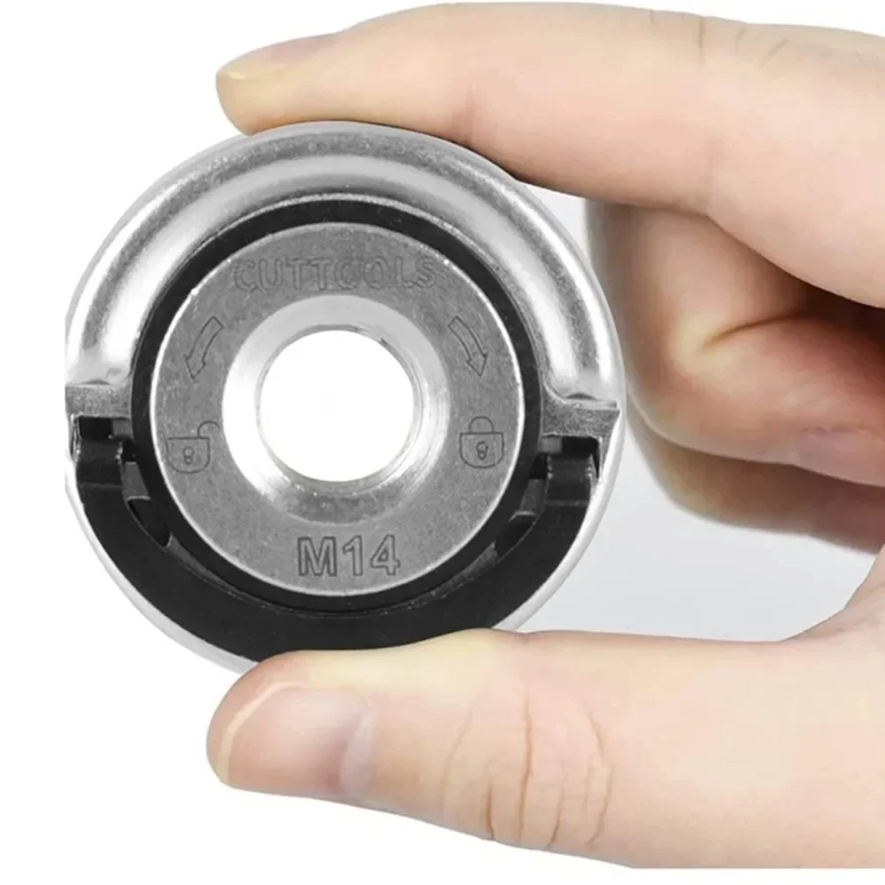 M14 Self-Locking Pressing Plate Grinder Quick Release Flange Nut Power Chuck Tools Universal M14 Thread Angle Grinder
