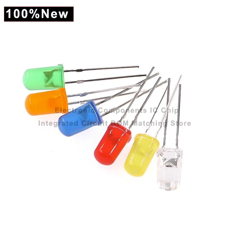 1000PCS 3 มม./5 มม.LED Ultra Bright สีขาวสีเขียวสีเหลืองสีฟ้าสีขาว F3 F5 สีแดง Light Emitting Diode