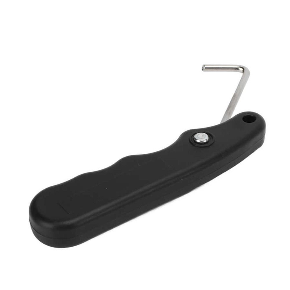 Części narzędzi Składany czarny wałek do figurek z przedłużonym haczykiem Skate Lace Tightener Hokeja na lodzie z przedłużonym haczykiem Ściągacz do hokeja na lodzie