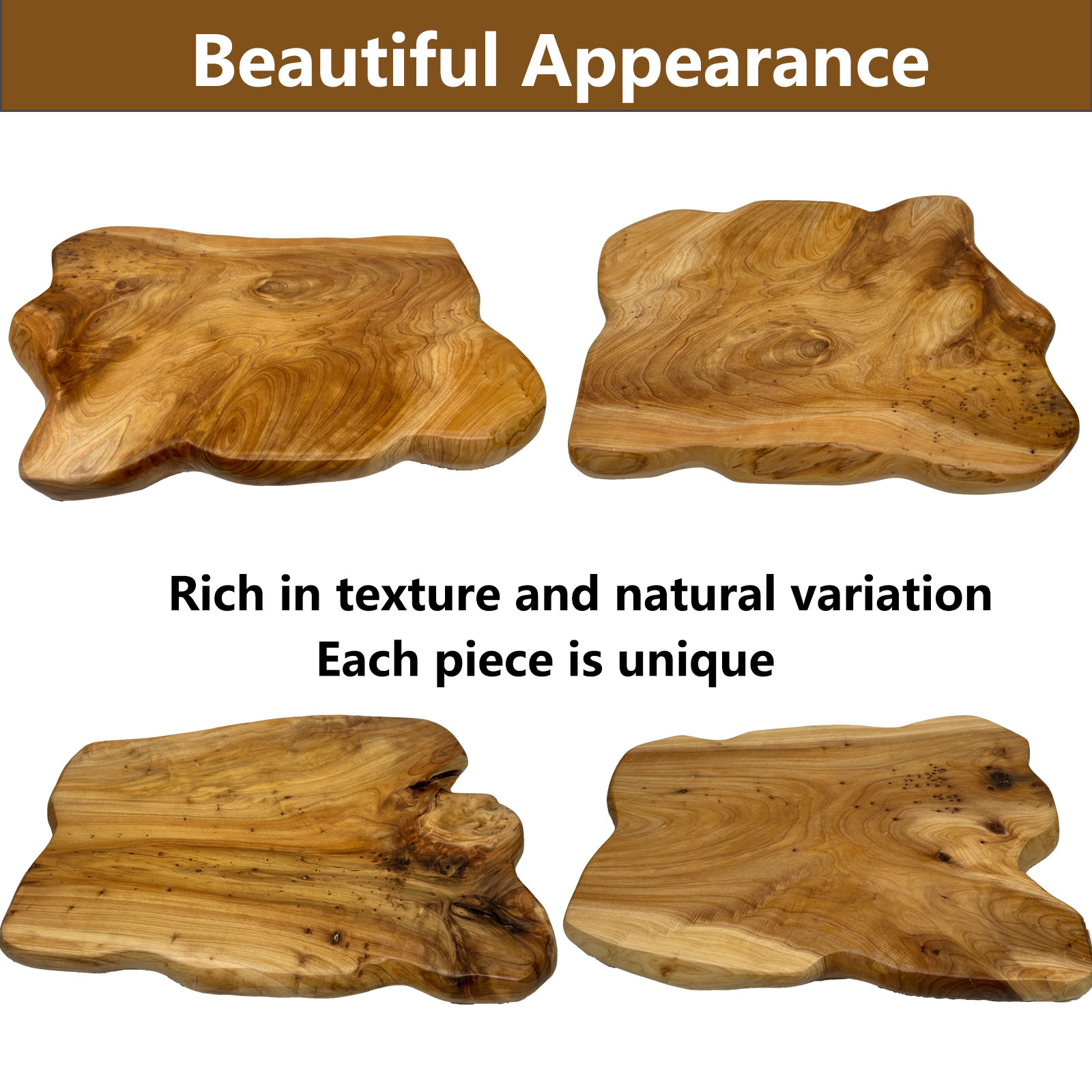 Mesa final de borda natural, mesa lateral de madeira, mesa de cabeceira, suporte de plantas, mesa exclusiva para sala de estar, quarto, decoração de fazenda