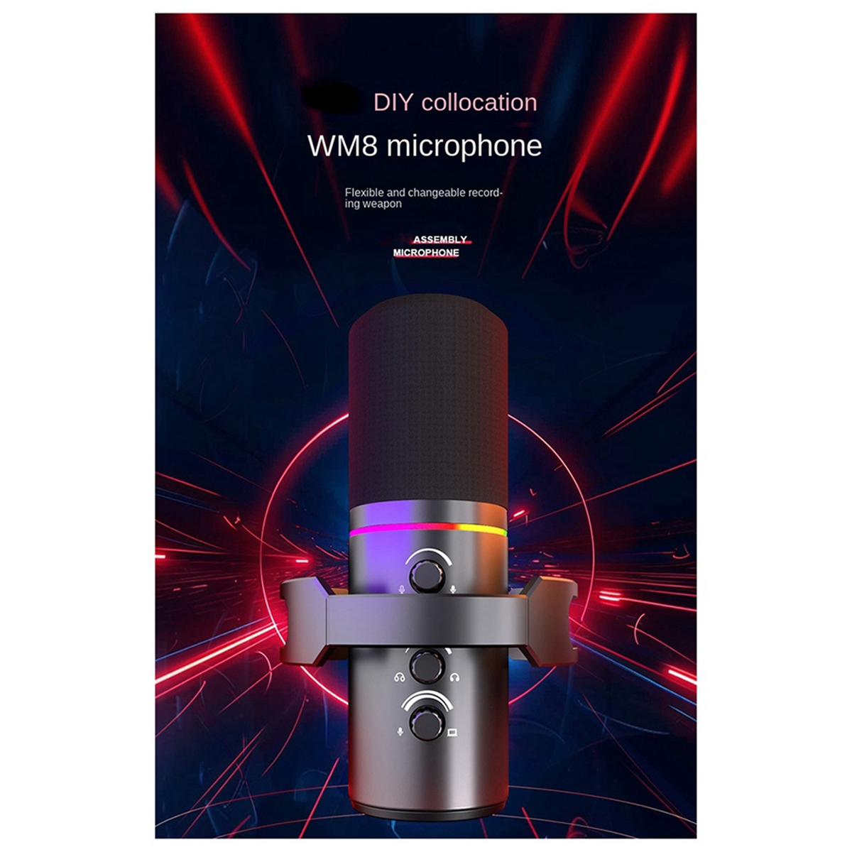 XLR-コンピューターゲーム用の動的接続マイク,48Vサウンドカード,録音および歌用機器,ライブマイク,USB