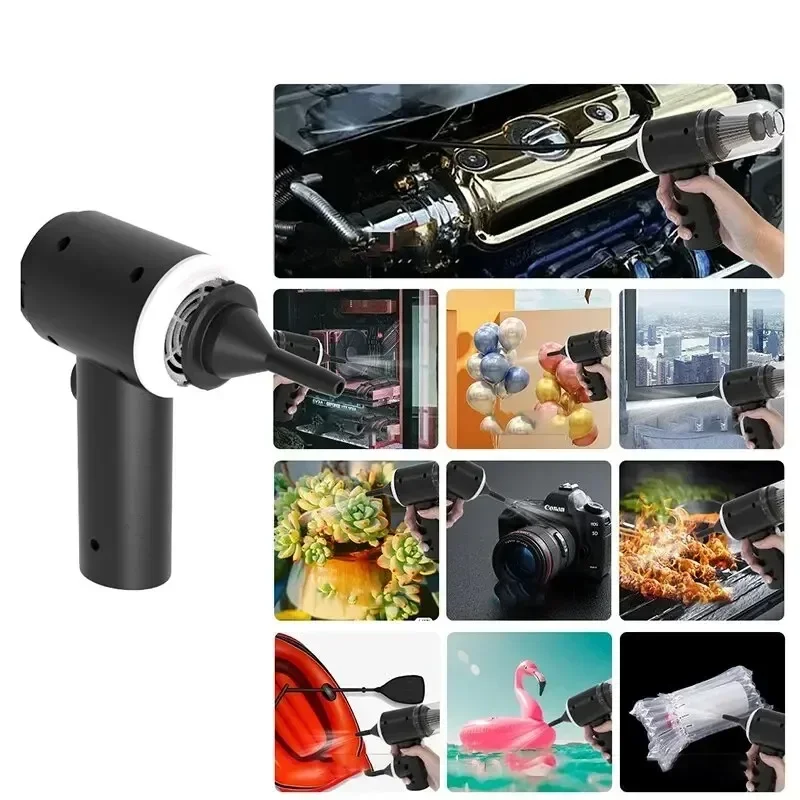 เครื่องดูดฝุ่นรถยนต์ไร้สาย 9000Pa ชาร์จ USB 1200mAh อุปกรณ์ทําความสะอาดแบบพกพา Mini เครื่องดูดฝุ่นเปียกและแห้งในครัวเรือน