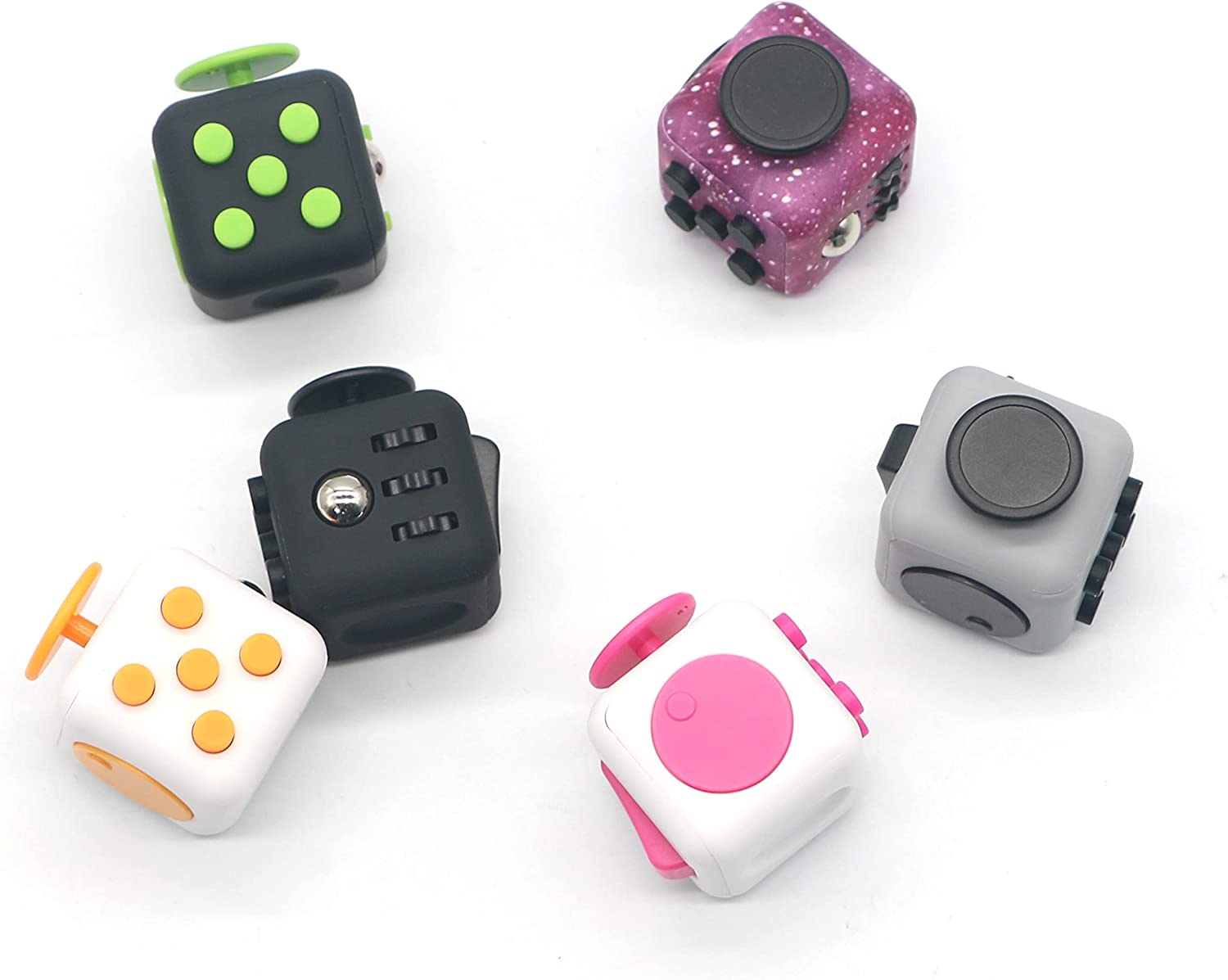 Einfarbige Fidget-Dekompressionswürfel zur Linderung von Stress, Autismus, Angstlinderung, Stressabbau für Erwachsene und Kinder, Anti-Stress-Fingerspitze