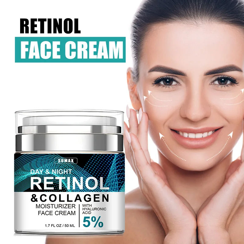 Retinol crema facial antienvejecimiento hidratante eliminador de arrugas colágeno cremas de ácido hialurónico cuidado de la piel 50ML
