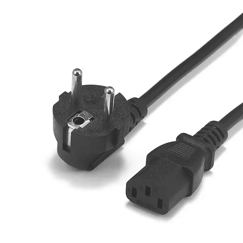 Кабель питания европейского стандарта IEC C13, удлиненный кабель питания 1,2 м, 1,5 м, 2 м, 3 м, удлинитель источника питания переменного тока для ПК, компьютера, LG, ТВ-монитора, ноутбука