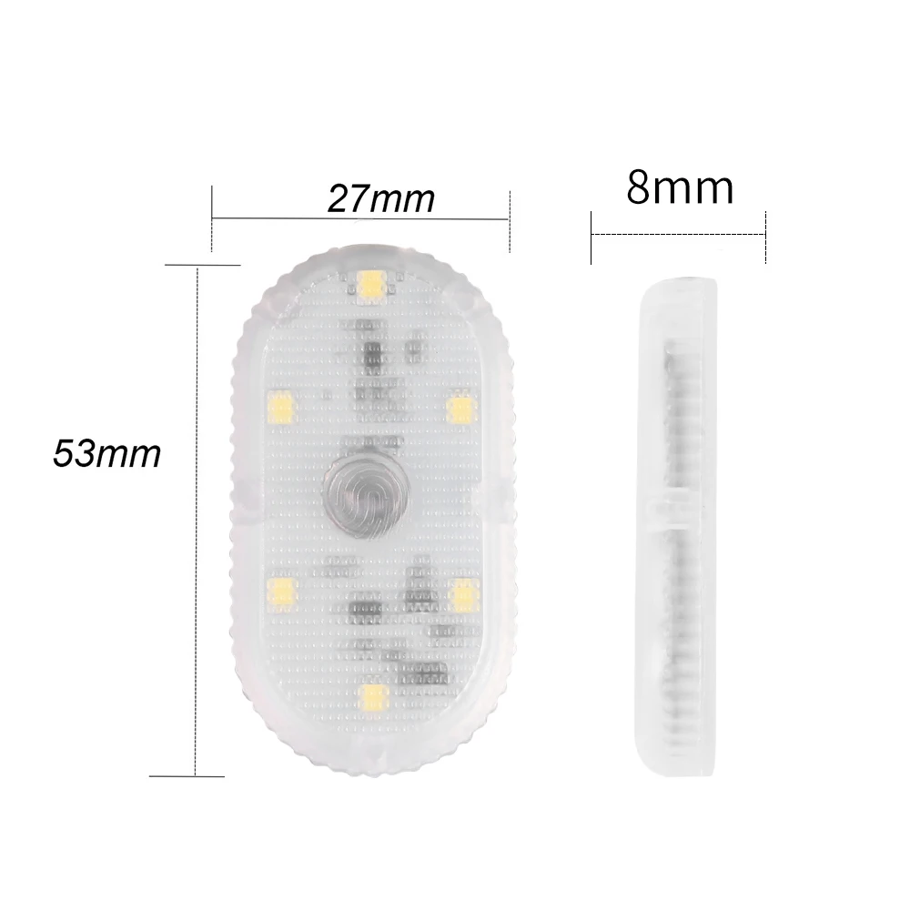 Universal รถ Mini Led สวิทช์อัตโนมัติไร้สาย Ambient โคมไฟกลางคืนแบบพกพาอ่านหนังสือหลังคารถหลอดไฟภายใน