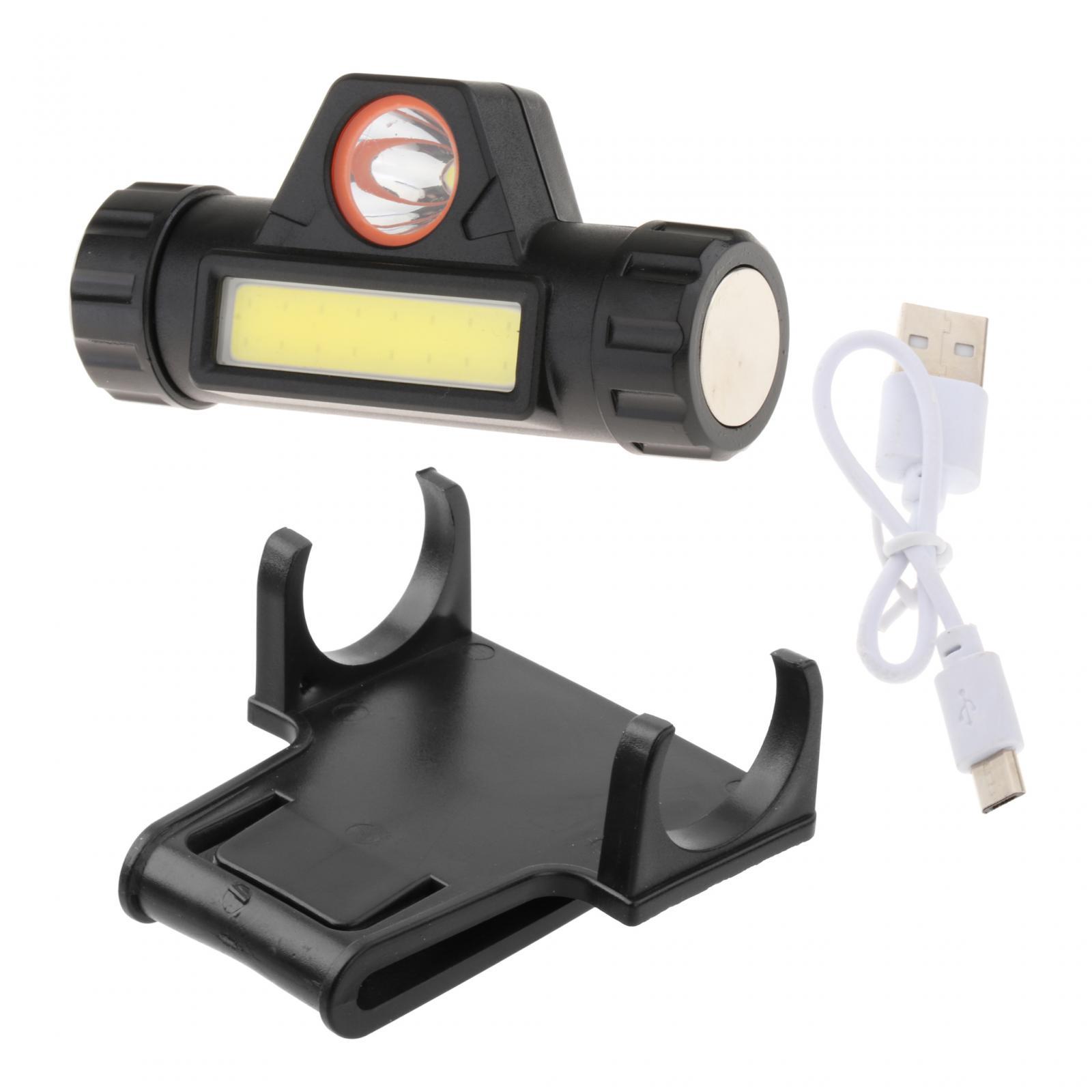 ヘルメット用溶接フェイスカバー,取り付けブラケット付きヘッドランプ,USB充電