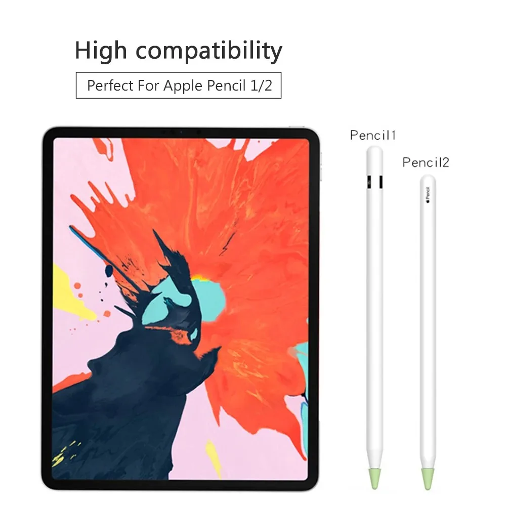 50 sztuk/zestaw osłona końcówki do Apple Pencil 2. 1. generacji etui na stalówki cukierkowy kolor rysik punktowy rękaw silikonowa osłona ochronna