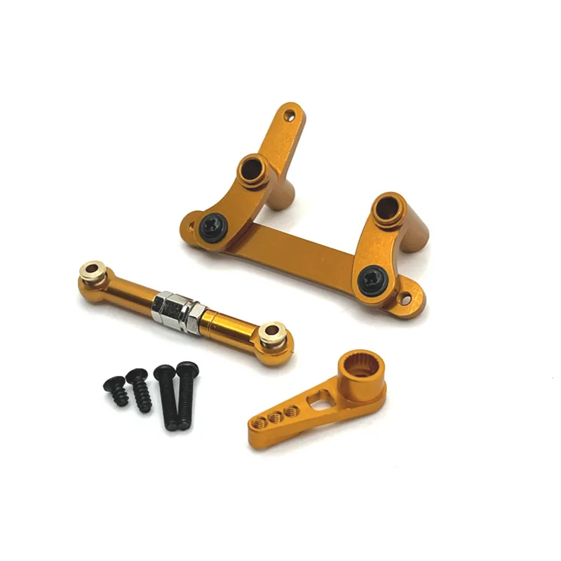 SCY 16101 16102 16103 16104 16106 16201 Metal Steering Assembly and Servo Arm Link Rod 1/16 RC Car Upgrade Parts Accessories