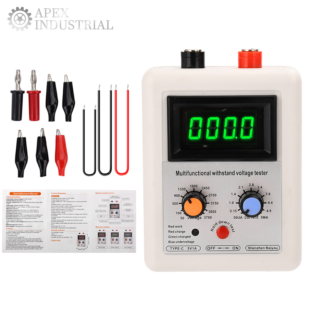 Probador de transistores de capacidad de voltaje IGBT diodo MOS triodo LED capacidad de voltaje MOV probador de voltaje de resistencia 0V-3500V