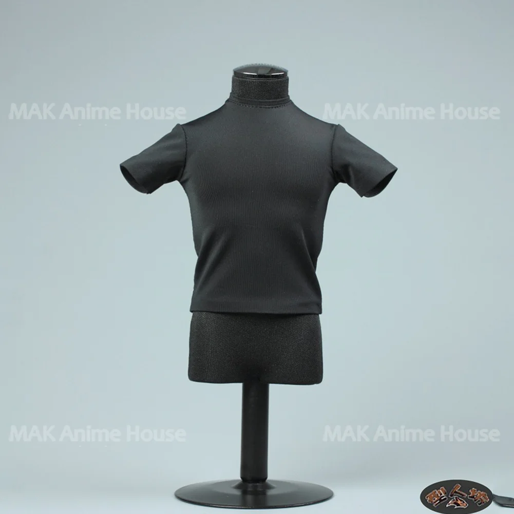 AFS 1/6 Trend Pakaian Kaos Hitam Pria Model Fit 12'' Tubuh Figur Aksi Tentara Pria Berotot Reguler Atau Kecil