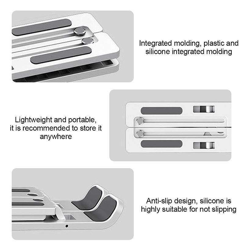 Soporte para portátil ABS Multi altura plegable, accesorios para tableta