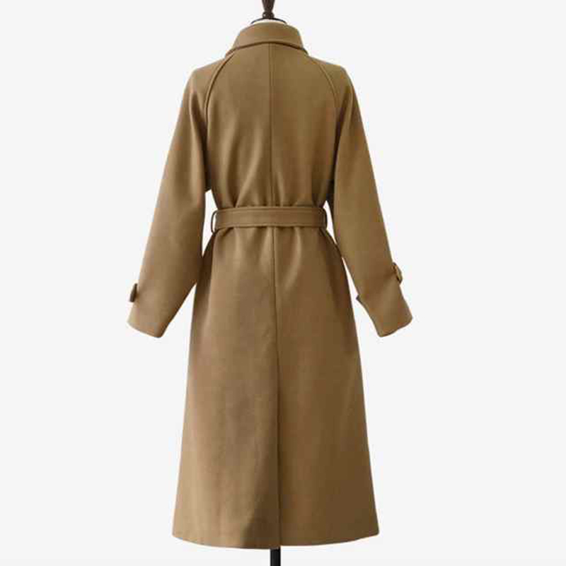 Klassische Baumwolle Gepolsterte Gefüttert Woolen Mäntel Winter Warm Mit Gürtel Lange Jacken Elegante Casual Abrigos Tops Korea Frauen Outer