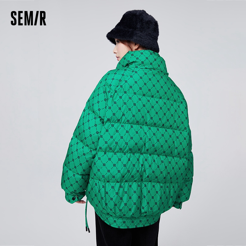 Semir-Chaqueta de plumón con estampado de presbicia para mujer, chaqueta de gran tamaño con cuello levantado, mangas raglán, cálida, moderna, de invierno