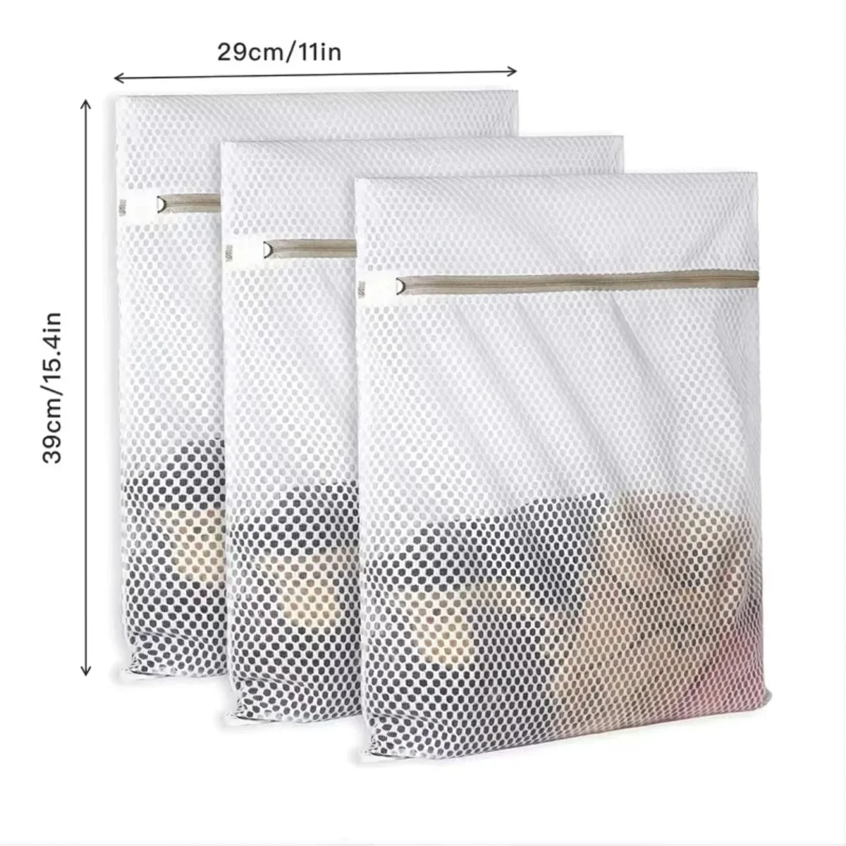 Bolsas de lavandería de malla de panal para delicados, tela de red, bolsa de lavado delicada duradera y reutilizable, bolsa de organización de viaje para lencería