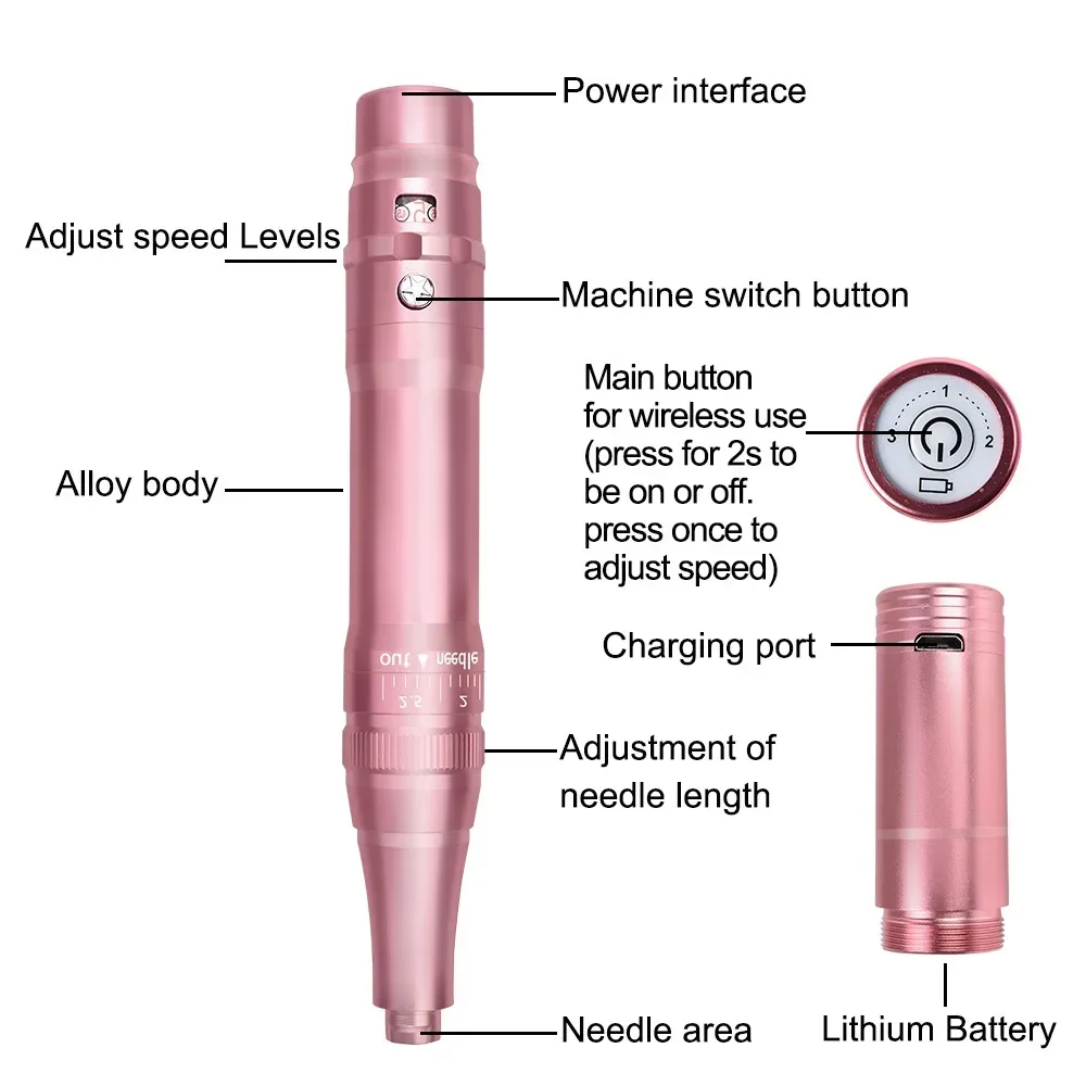 PMU Không Dây Máy Xăm Chuyên Nghiệp Không Dây Thường Trực Máy Trang Điểm