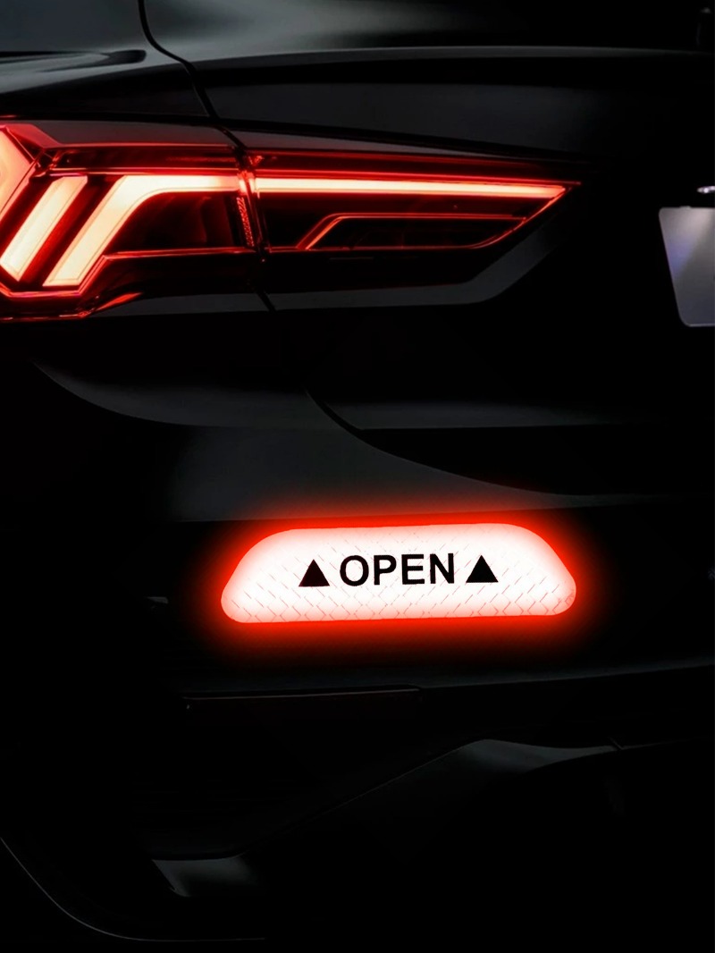 車のドア用反射ステッカー,安全警告テープ,外部安全ステッカー,24個,2個