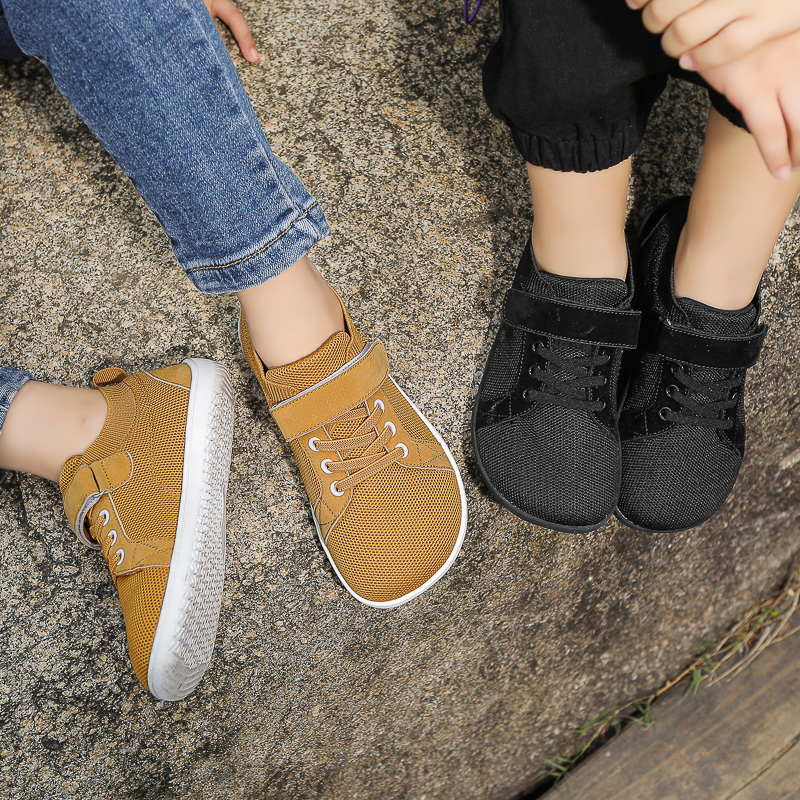 REXSVAN Zapatos descalzos minimalistas para niños pequeños/grandes + caída cero + zapatilla ancha para niños/niñas