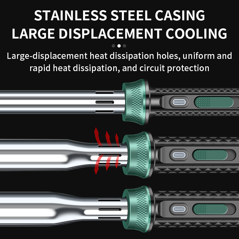 Luxianzi ferro de solda elétrico de alta potência 220v calor externo temperatura ajustável caneta ferramenta reparo com luz indicadora