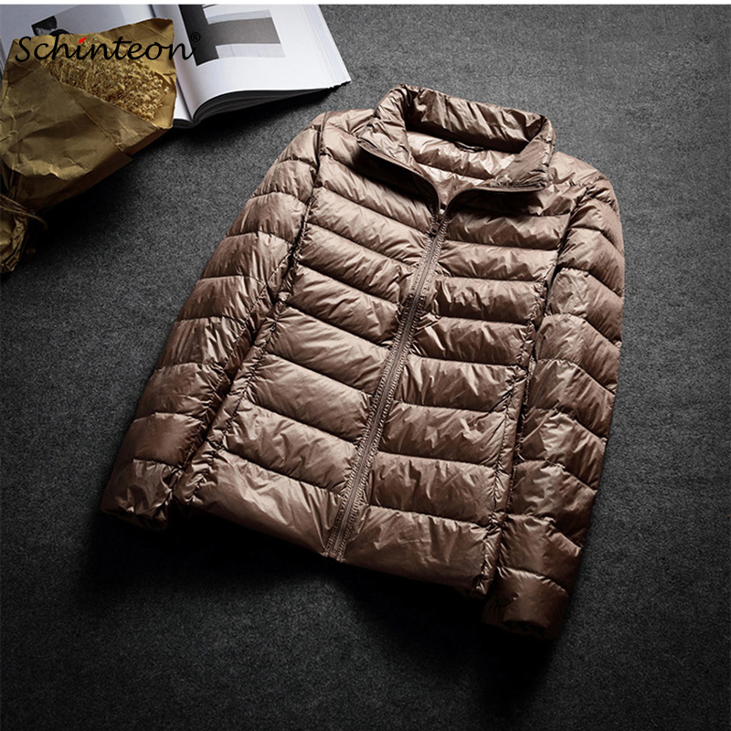 Schinteon Ultralight Witte Eend Donsjack Lente Herfst Warme Slanke Rits Damesmode Lichte Donsjas 13 Kleuren S-7XL