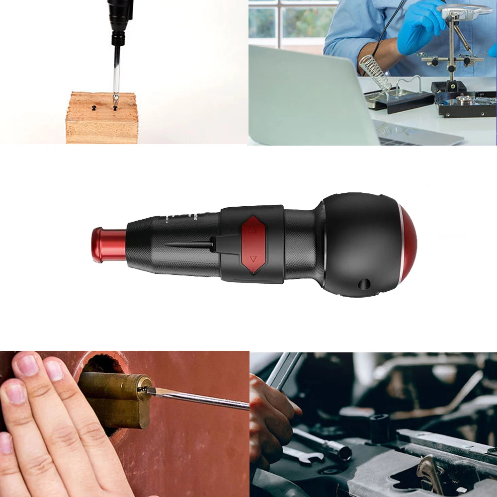 Shangklife recarregável chave de fenda elétrica sem fio mini ferramenta elétrica mudança rápida mandril tipo-c porta de carregamento para diy doméstico