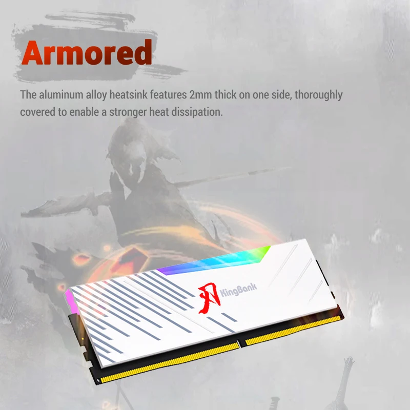 KingBank Radiator Pamięci RAM DDR5 6000MHz 16GB Desktop Pamięć DDR5 RAM Dual Channel Komputer Desktop PC Hynix A die CL28