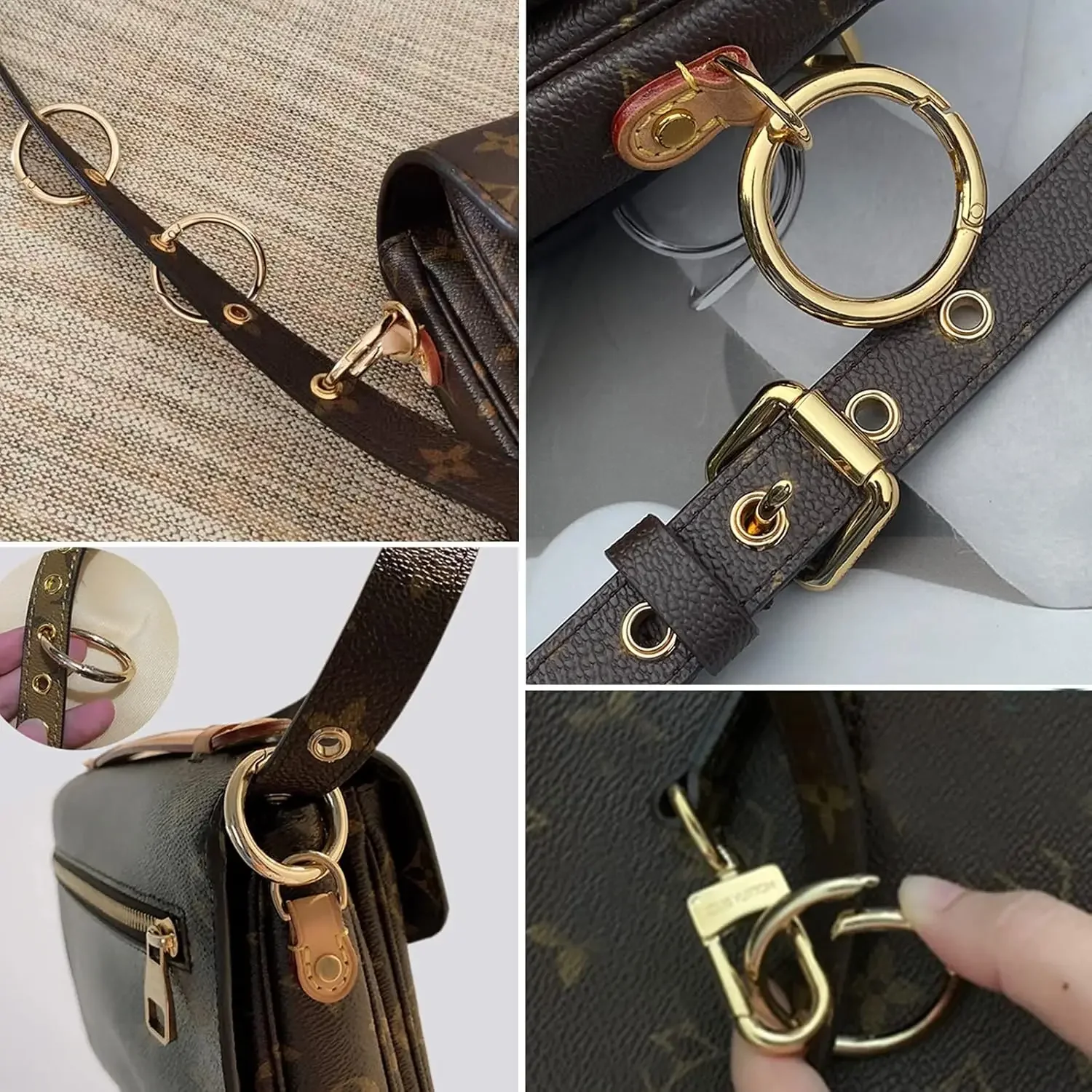 2-10Pcs/lot Spring Gate O Ring Openable Keyring Key Leather Bag Handbag Belt Strap Pendant Buckle Snap Clasp Clip Trigger Hook